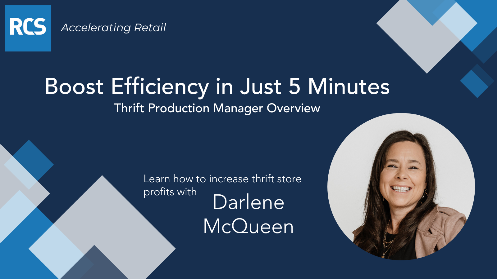 Boost Efficiency in Just 5 Minutes. Thrift Production Manager overview with Darlene McQueen.